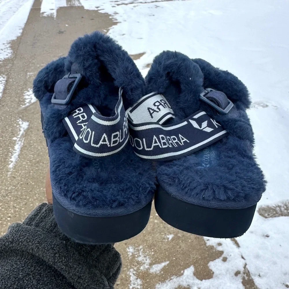 Koolaburra‎ by Ugg Women's Fuzz-oh Sandals Women's Size 7 Blue Shoes